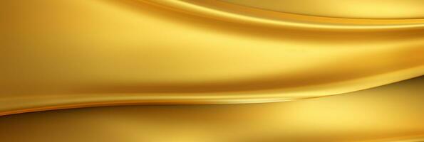 Gold fabric cloth texture background with abstract soft waves. Generative ai. photo