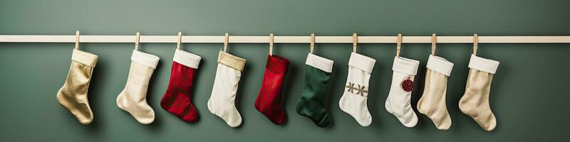 photo of Stockings Christmas offers, AI Generated.