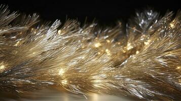 photo of Tinsel Christmas dinner ideas, AI Generated.