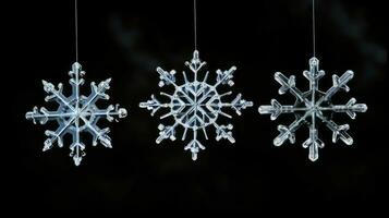 photo of Snowflakes Christmas traditions, AI Generated.