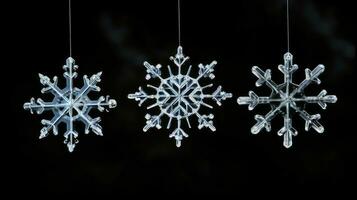 photo of Snowflakes Christmas traditions, AI Generated.