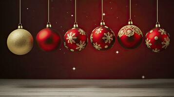 of Ornaments Christmas ornaments, AI Generated. photo