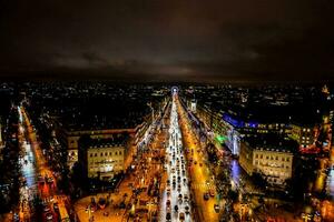 A city view at night photo