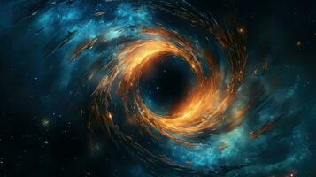 space cosmic whirlpool abstract ai generated photo