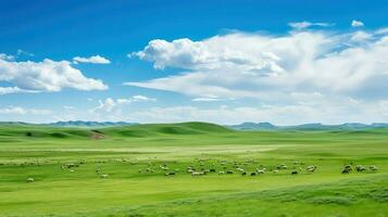 grass north kazakhstan steppe ai generated photo