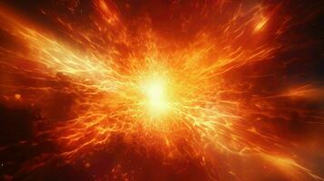 explosion fiery particle burst ai generated photo