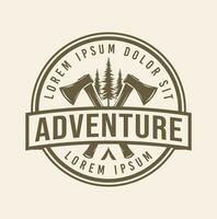 outdoor adventure logo design vector