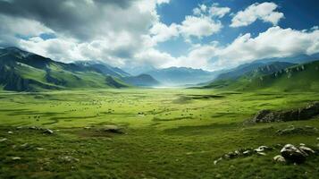 Tíbet tibetano meseta vasto ai generado foto