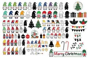 Navidad, contento Navidad manojo, Papa Noel claus invierno, vacaciones, Navidad haz en capas artículo, clipart, cricut, digital vector cortar archivos