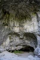 Inside a cave photo