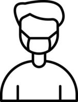 Man Face Mask Vector Icon