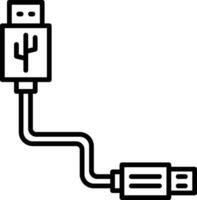 icono de vector de cable usb