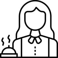 Waitress Vector Icon