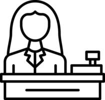 Cashier Vector Icon