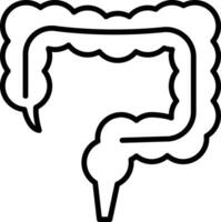 grande intestino vector icono