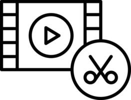 icono de vector de editor de video