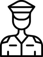 icono de vector de guardia de seguridad