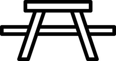Picnic Table Vector Icon
