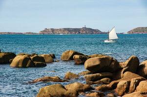 Summer Serenity Ploumanach, Pink Granite Coast, Brittany, France photo