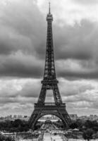 Eiffel Tower View from Trocadero, Paris, France - Monochrome Beauty photo