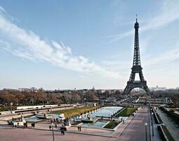 eiffel torre esplendor un cautivador ver desde trocadero foto