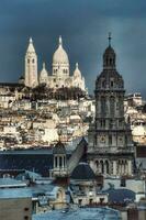 París invierno resplandor escénico ver de sacre canalla y tejados foto