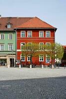 encantador calles de weimar, Turingia histórico antiguo pueblo foto