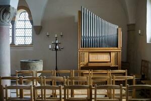 medieval tubo Organo en Wartburg castillo, Eisenach, Alemania foto