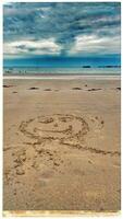 Serene Trestraou Beach in Perros Guirec, Brittany photo