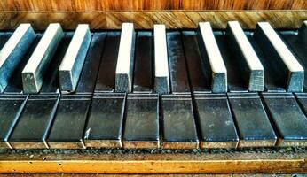 Vintage 17th Century Harpsichord Keyboard Close Up photo