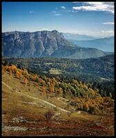 Autumn Landscape of Savoie Mountains, France photo