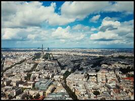 Aerial View of Sunny Paris photo