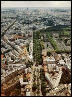 Aerial View of Sunny Paris photo