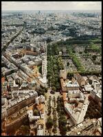 aéreo ver de soleado París foto