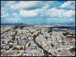 Aerial View of Sunny Paris photo