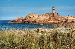 Serene Lighthouse on Brehat Island, Bretagne, France photo