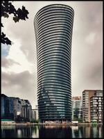 futurista horizonte, isla de perros, Londres, Reino Unido foto