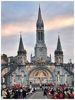 Breathtaking View of the Lourdes Basilica photo