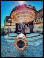 WWII German Bunker Cannon in Normandy photo