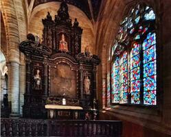 Vintage Breton Church Interior, Lannion photo