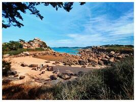 Summer View of the Sea near Perros Guirec in Brittany photo