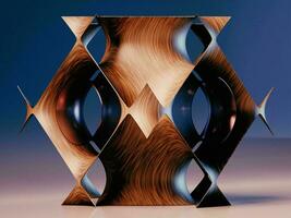 Digital Generated Geometric Modern Sculpture photo