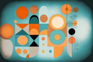 Klee inspirado vector antecedentes generativo ai foto