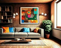 Klee's Artistic Interior   generative ai photo