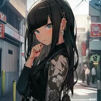 Tokyo Manga Dream AI Generated Japanese Girl photo