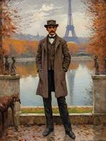 Parisian Elegance Generative AI Recreates 19th Century Gentleman in Art photo