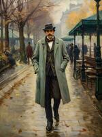 Parisian Elegance Generative AI Recreates 19th Century Gentleman in Art photo