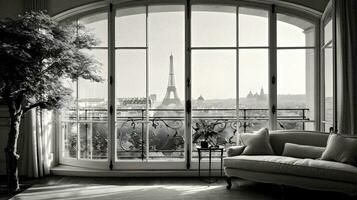 elegante parisino vivo eiffel torre ver generativo ai foto