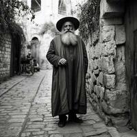 a rabbi in jerusalem   generative AI photo