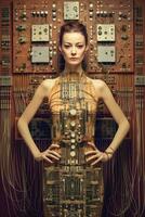 Digital Femme A Fusion of Circuitry and Beauty photo